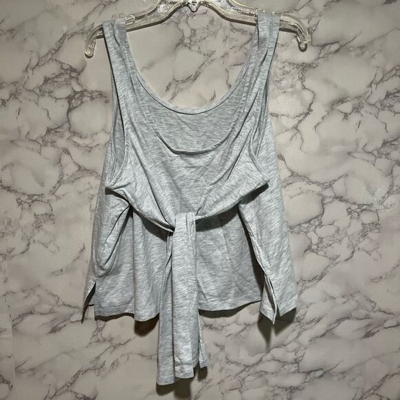 𝅺Topshop Tie Back tank Top sleeveless Heather Grey - Picture 9 of 10